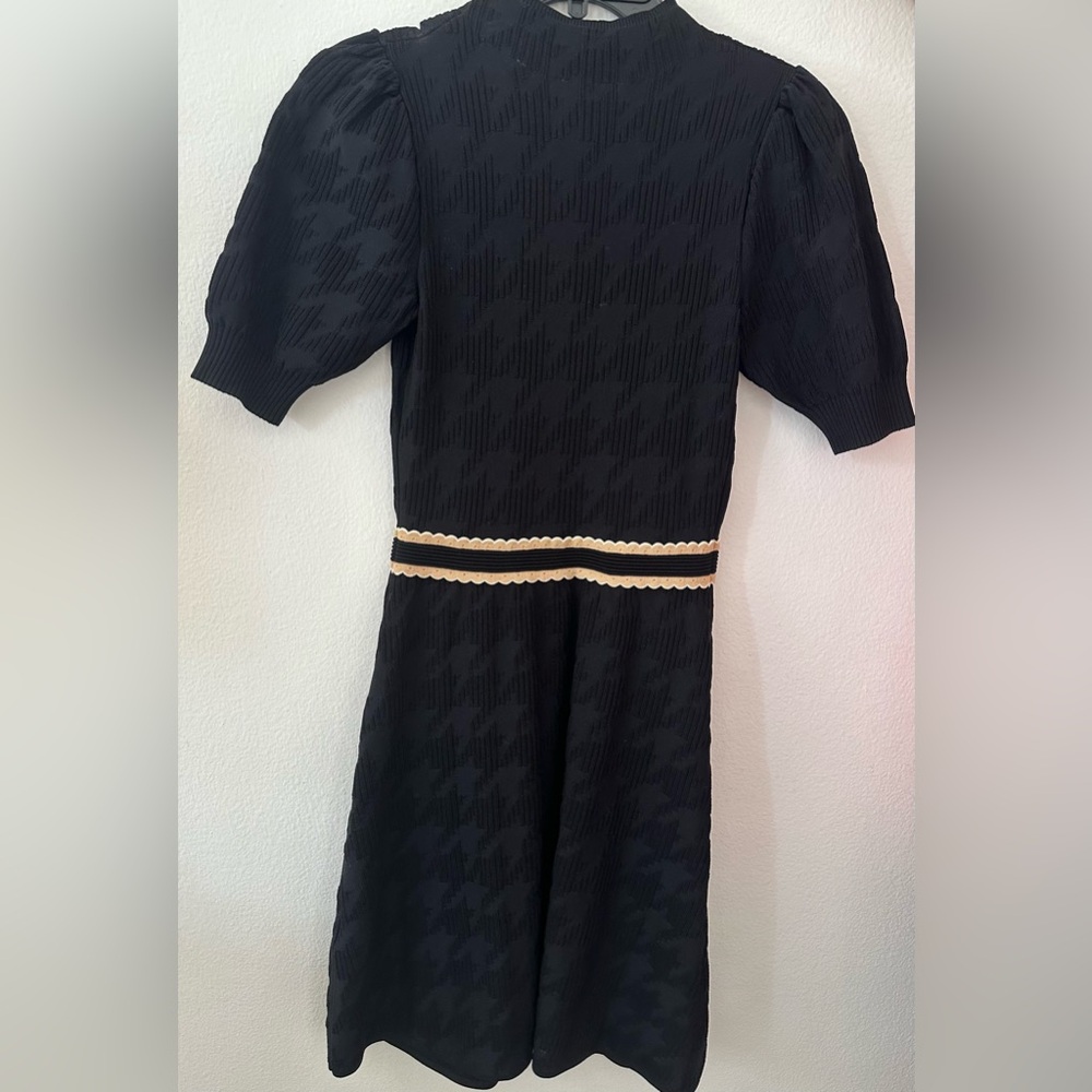 Sandro Black and Birge Mini Dress - Picture 5 of 5